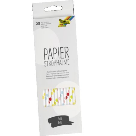 Folia 12593 disposable drinking straws 25 pc(s) Multicolour