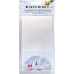 folia Sachet à fond plat en papier, 100 x 55 x 175 mm, blanc