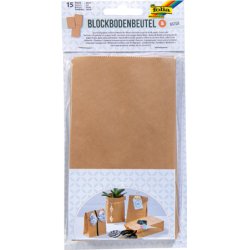 folia Sachet à fond plat en papier, 100 x 55 x 175mm, nature