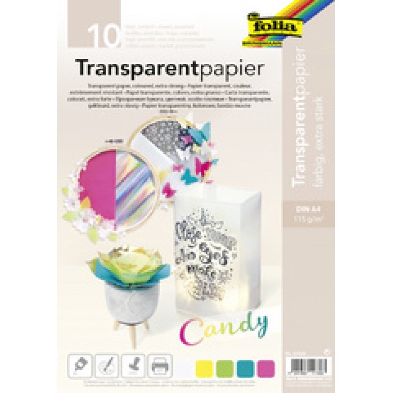 folia Papier transparent CANDY, A4, 115 g/m2