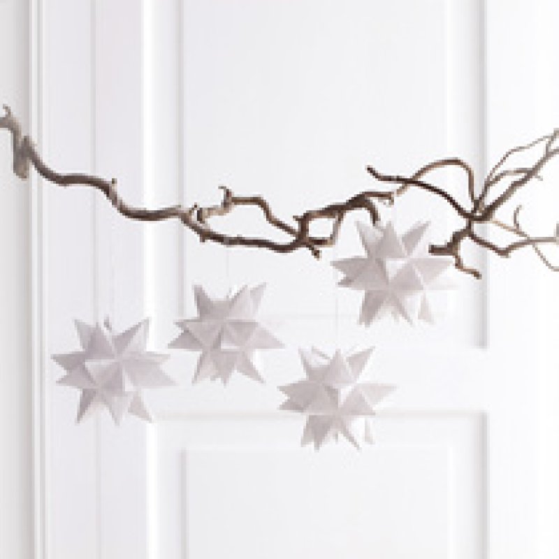 folia Feuilles pliables étoile Bascetta, 75 x 75 mm, blanc