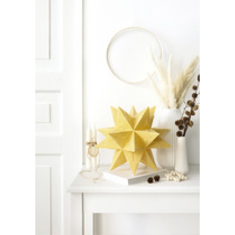 folia Feuille de papier à plier Etoile Bascetta, jaune clair