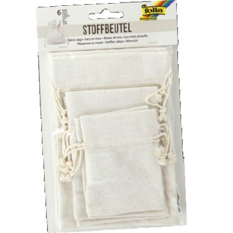 folia Sachet en tissu NATURE, assorti dans 3 tailles