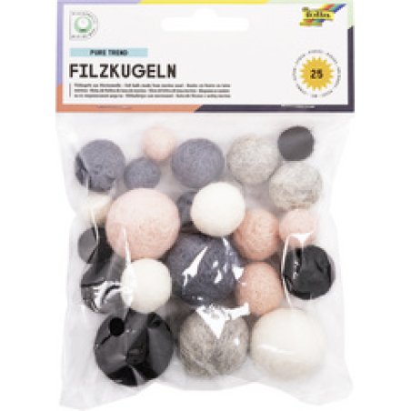 folia Boules en feutre PURE TREND, laine mérinos