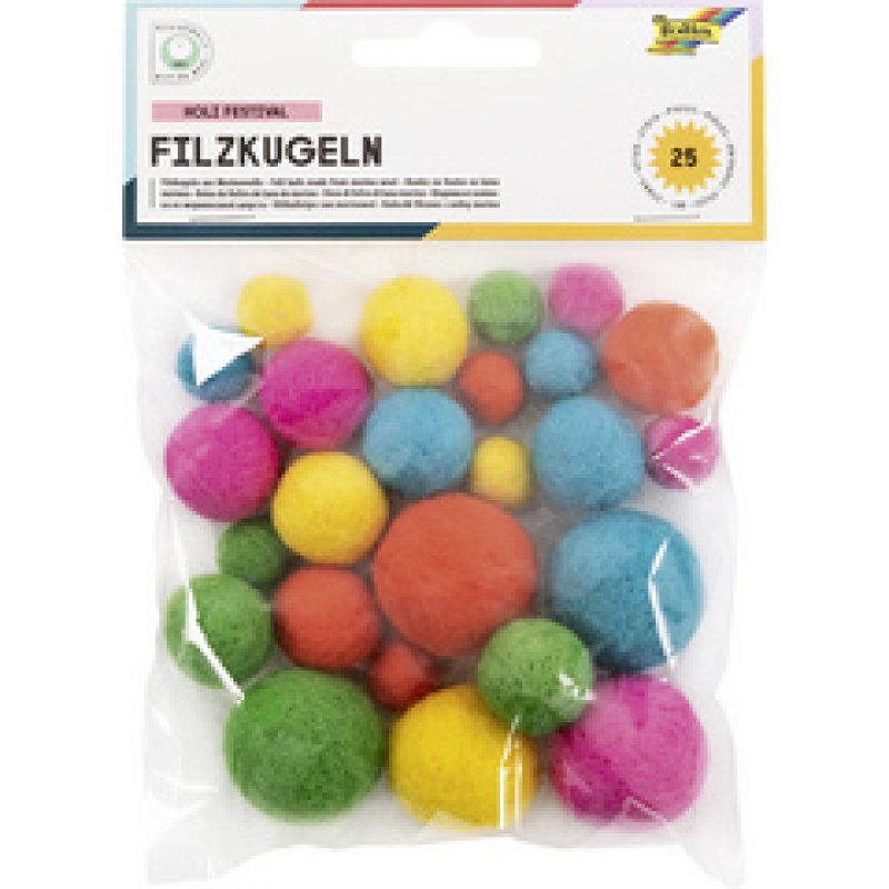 folia Boules en feutre PURE TREND, laine mérinos