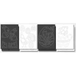Folia 23821 papeterie Noir, Blanc Pochoir art