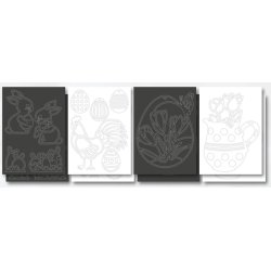 folia Kit de décoration pour fenêtre "Printemps", 250x350 mm