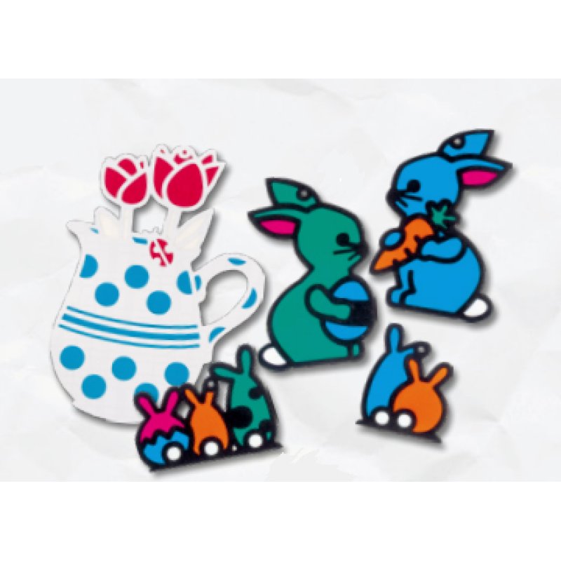 folia Kit de décoration pour fenêtre "Printemps", 250x350 mm