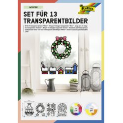 folia Kit de décoration pour fenêtre "Hiver", 250 x 350 mm