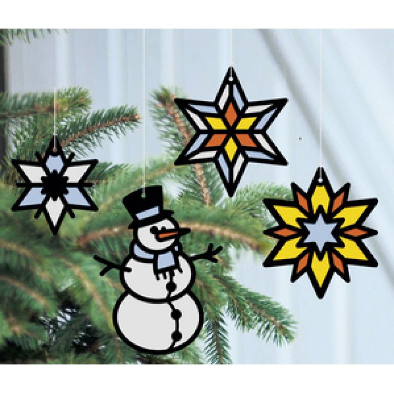 folia Kit de décoration pour fenêtre "Hiver", 250 x 350 mm