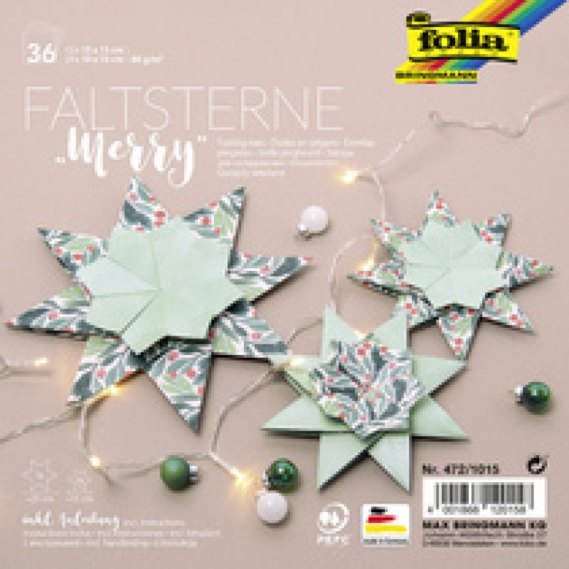 folia Set d'étoiles à plier "Merry" (technique Meissner)