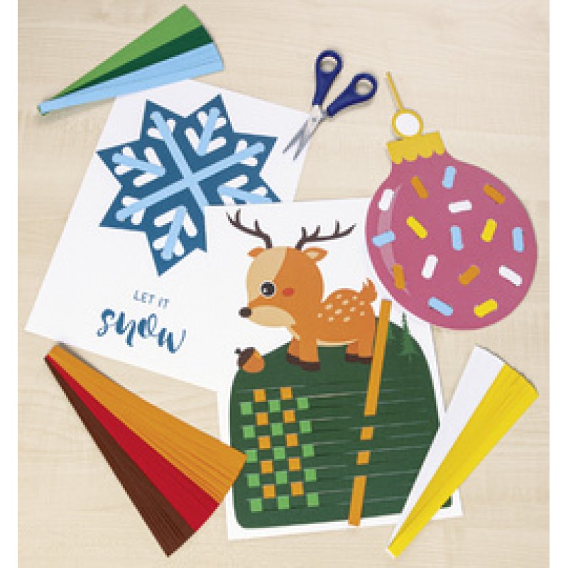 folia Kit de motifs à tresser "XMAS", A4, 12 feuilles