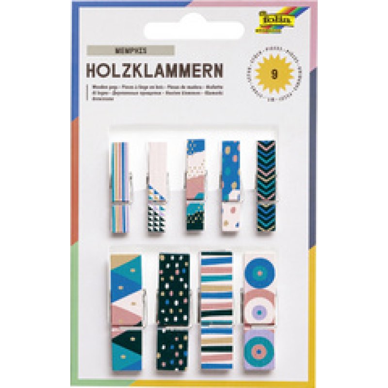 folia Pince à linge en bois, imprimée, "All year III"