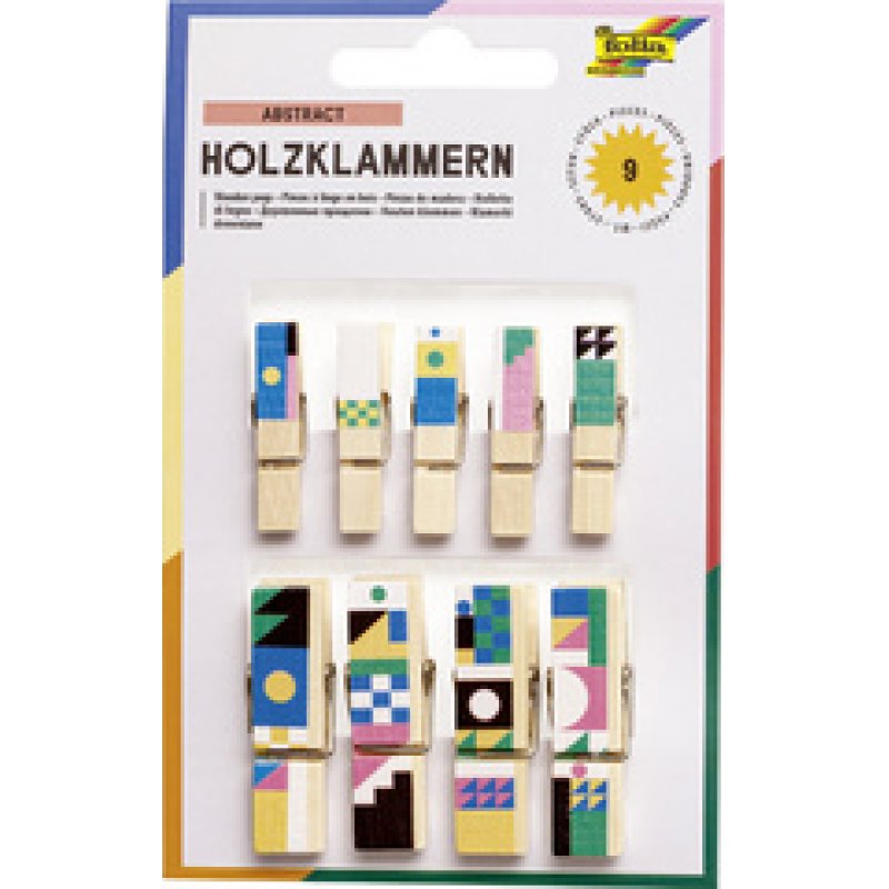 folia Pince à linge en bois, imprimée, "All year III"