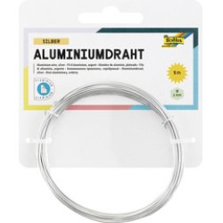 folia Fil de bricolage en aluminium, 1 mm x 5 m, argent