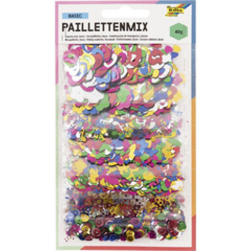 folia Mélange de paillettes ANNEE ENTIERE, 40 g, assorti