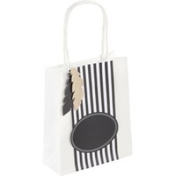 folia Sac en papier kraft, 180 x 80 x 210 mm, blanc