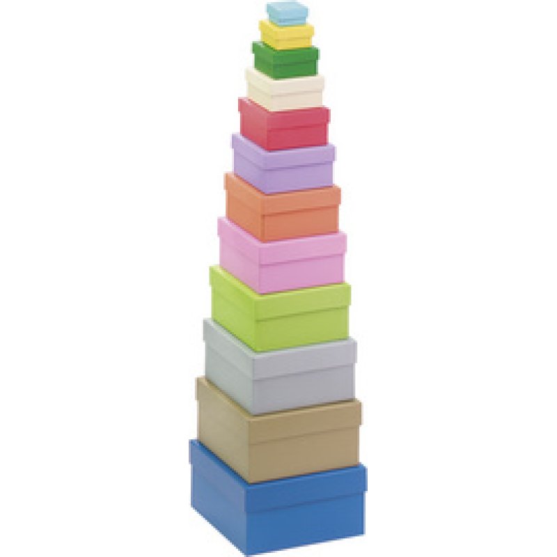 folia Boîte cadeau "Carré", tailles/couleurs assorties