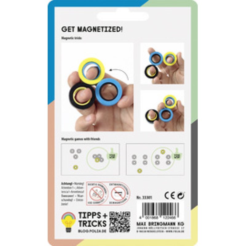 folia Anneaux magnétiques Finger Spin BLUE EDITION