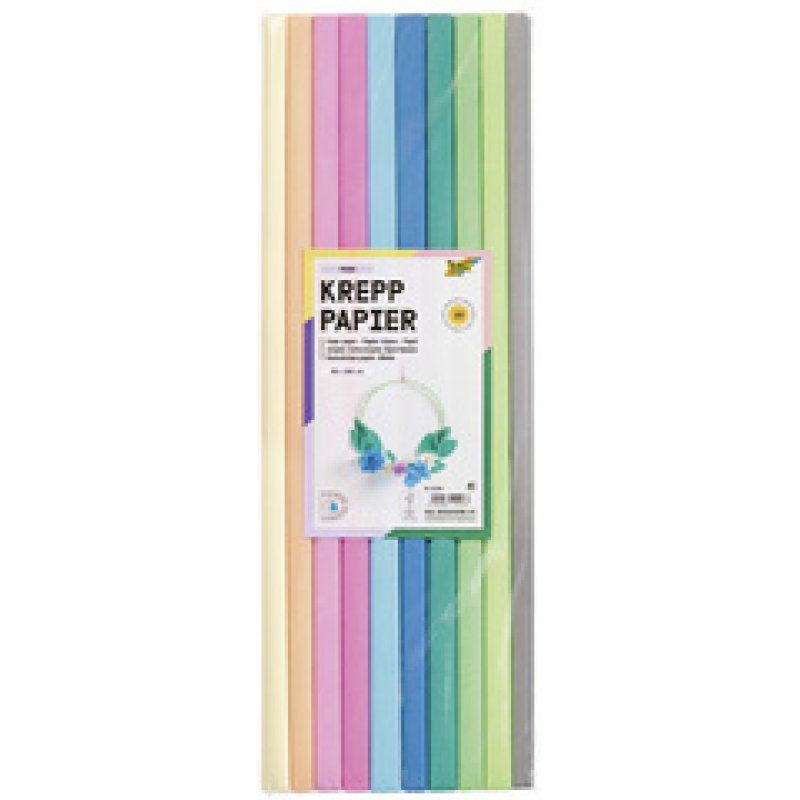 folia Rouleau de papier crêpon TREND, 500 mm x 2 m, assorti