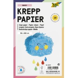 folia Rouleau de papier crêpon MIX, 500 mm x 2 m, assorti