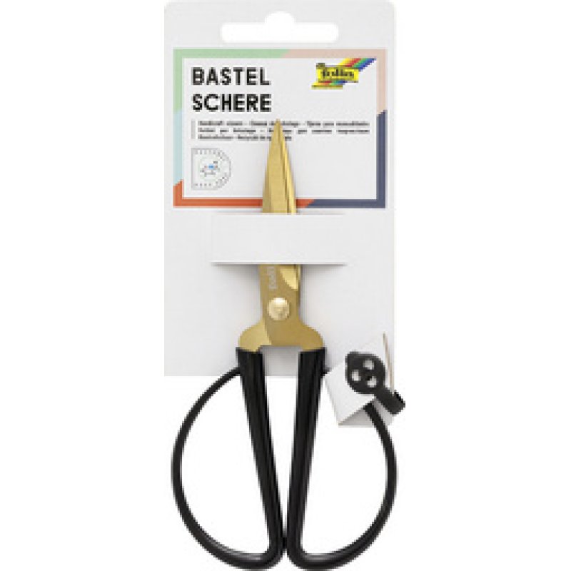 folia Ciseaux de bricolage or, pointu, longueur: env. 145 mm