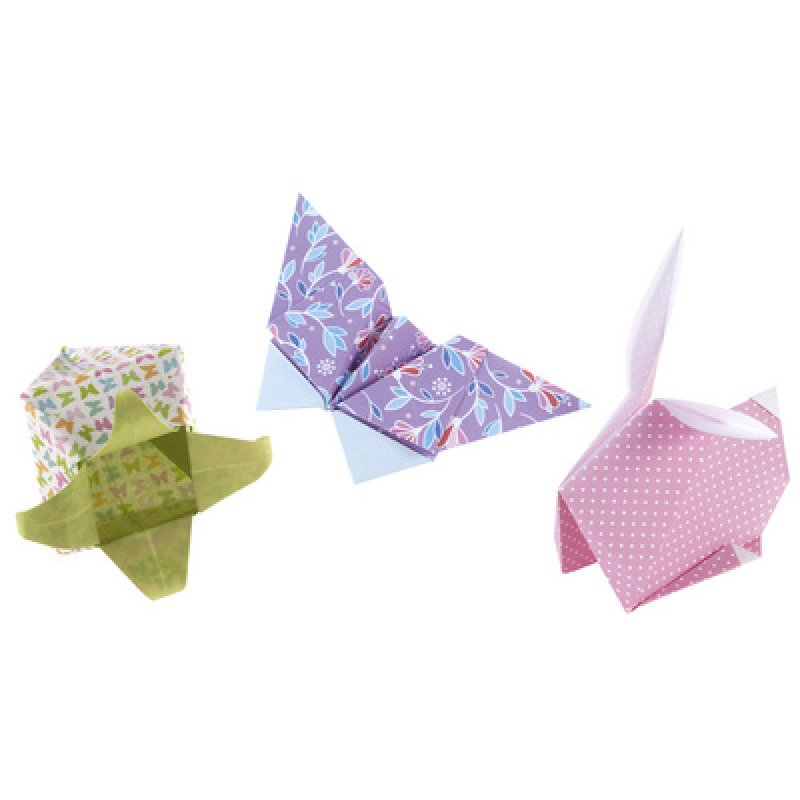 folia Feuilles de papier à plier "Springtime", 150 x 150 mm