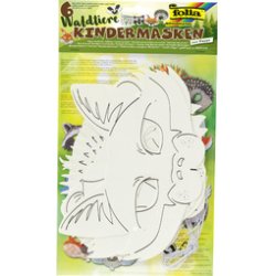 folia Masques pour enfants "Animaux de la forêt", blanc