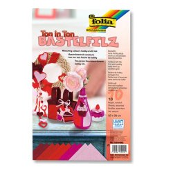 folia Feutrine de bricolage TON-IN-TON MIX, rouge
