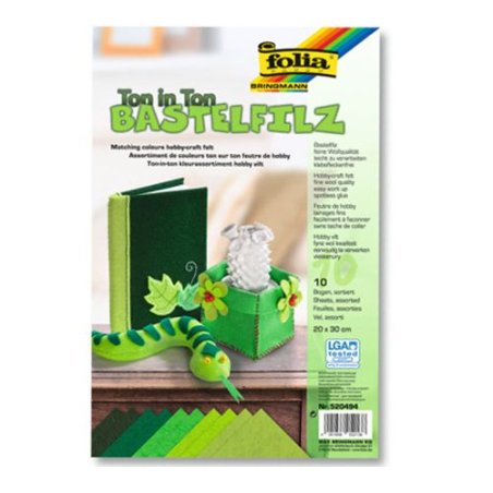 folia Feutrine de bricolage TON-IN-TON MIX, vert