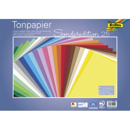 folia Papier de couleur, (L)350 x (H)500 mm, assorti