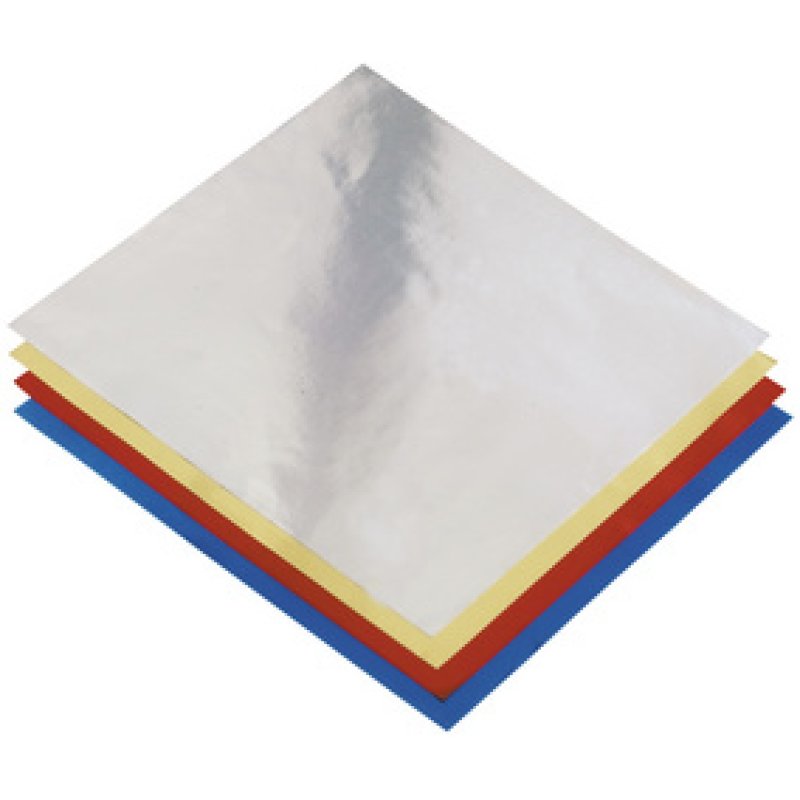 folia Feuille à plier en aluminium, 200 x 200 mm, assorti