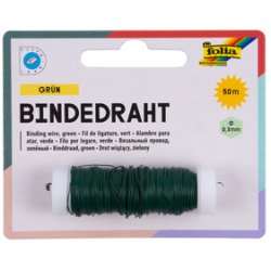 folia Fil de fer, 0,3 mm x 50 m, en fer, vert