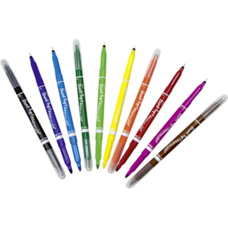 folia Feutre double de coloriage 2 en 1, étui de 10