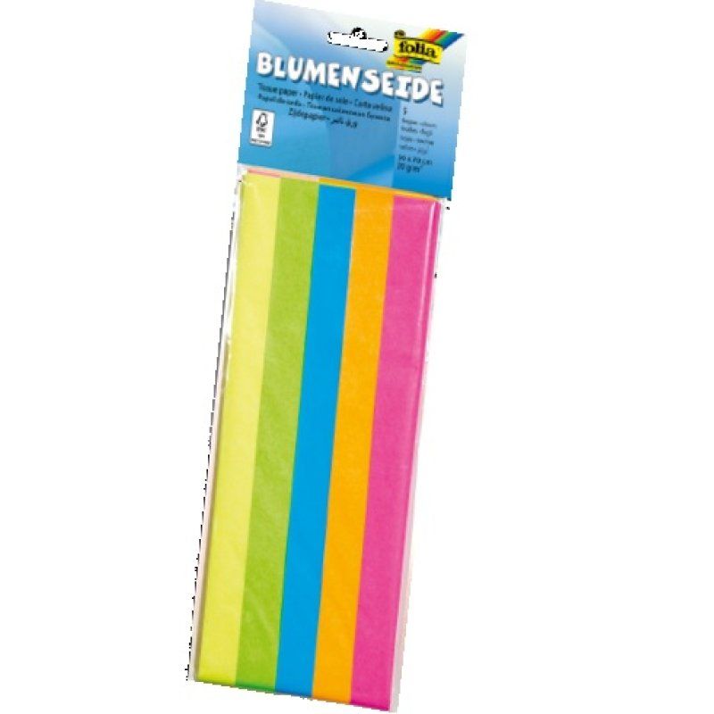 folia Papier de soie MIX FLUO, 500 x 700 mm, assorti
