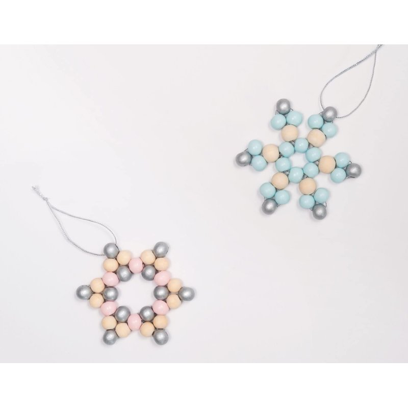 Folia Bastelset Holzperlen Stern Pastell Mélange de perles Bois Multicolore 160 pièce(s)