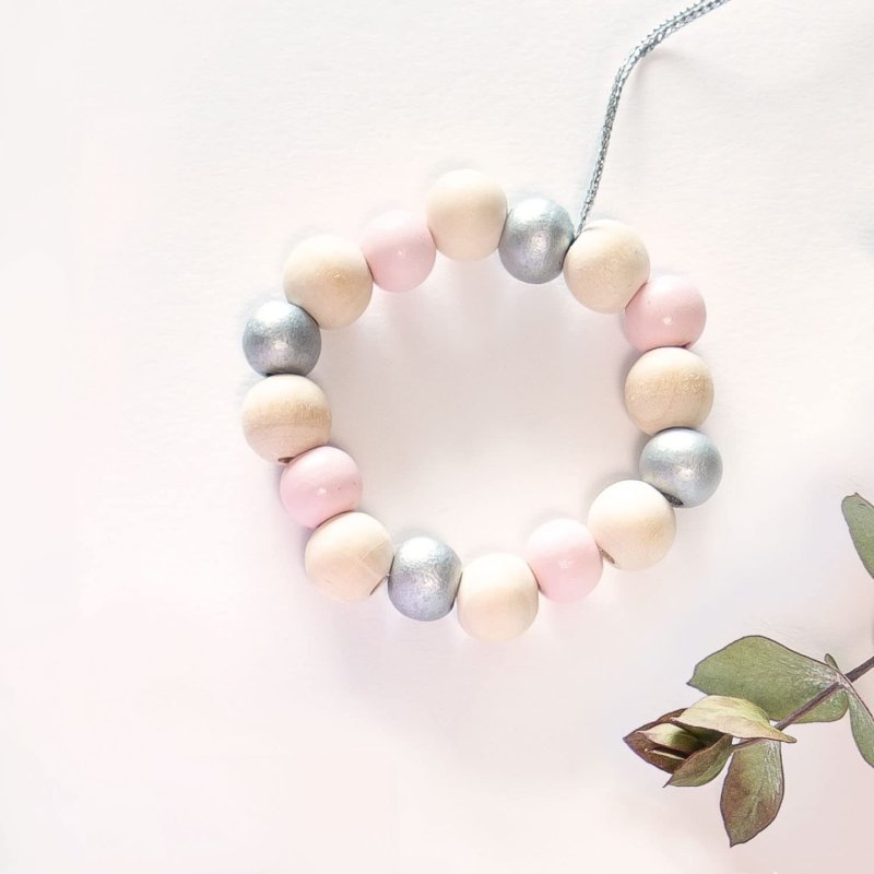 folia Kit Etoiles en perles en bois PASTEL, 161 pièces