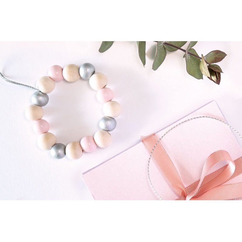 folia Kit Etoiles en perles en bois PASTEL, 161 pièces