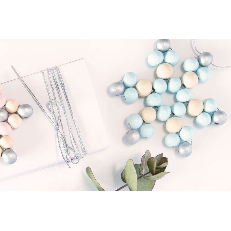 folia Kit Etoiles en perles en bois PASTEL, 161 pièces