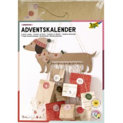 folia Kit pour calendrier de l'Avent SAUSAGE DOG, 54 pièces