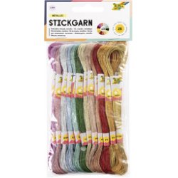 folia Fil à broder "Metallic", 26 échevettes de 8 m, assorti