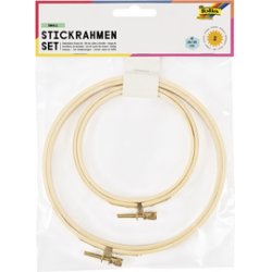 folia Set de cadres à broder en bois SMALL, 100 et 150 mm