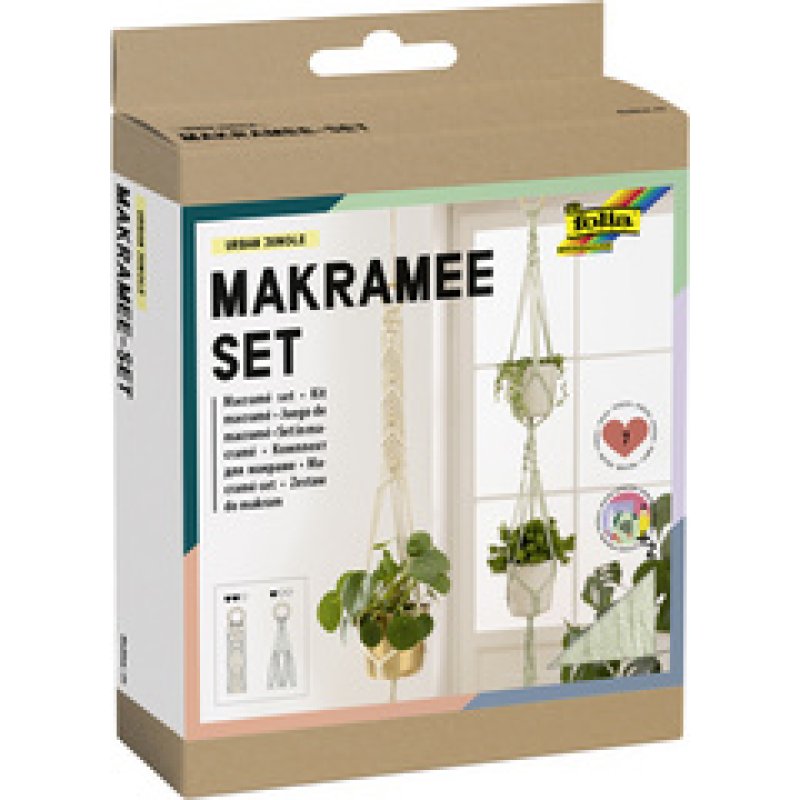 folia Kit macramé URBAN JUNGLE, 7 pièces