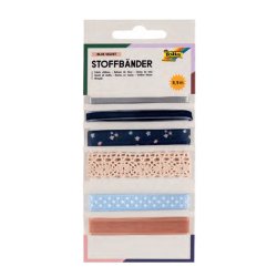 folia Ruban en tissu set Blue Velvet, longueur totale: 5,5 m