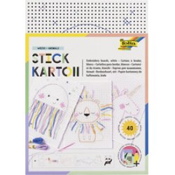 folia Carton à broder "Animals", 175 x 245 mm, multicolore