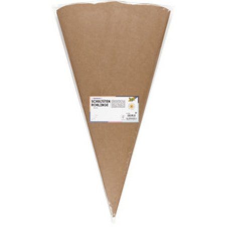 folia Kraftkarton-Schultüten-Zuschnitt, 6-eckig, naturbraun