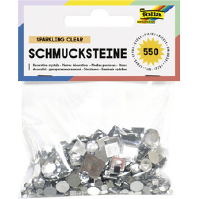 folia Pierres décoratives "Sparkling Clear", acrylique