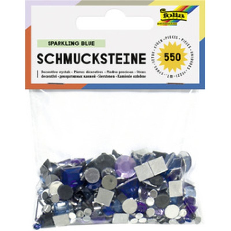 folia Pierres décoratives "Sparkling Blue", acrylique