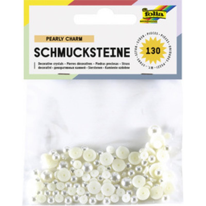 folia Pierres décoratives "Pearly Charm", rond, nacré