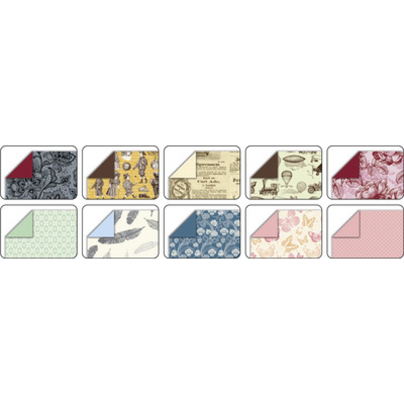 folia Papier à plier "Nostalgia", 150 x 150 mm, 50 feuilles